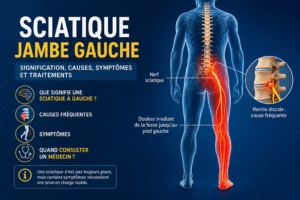 Sciatique jambe gauche: signification causes, symptômes et quand consulter Sciatique jambe gauche signification